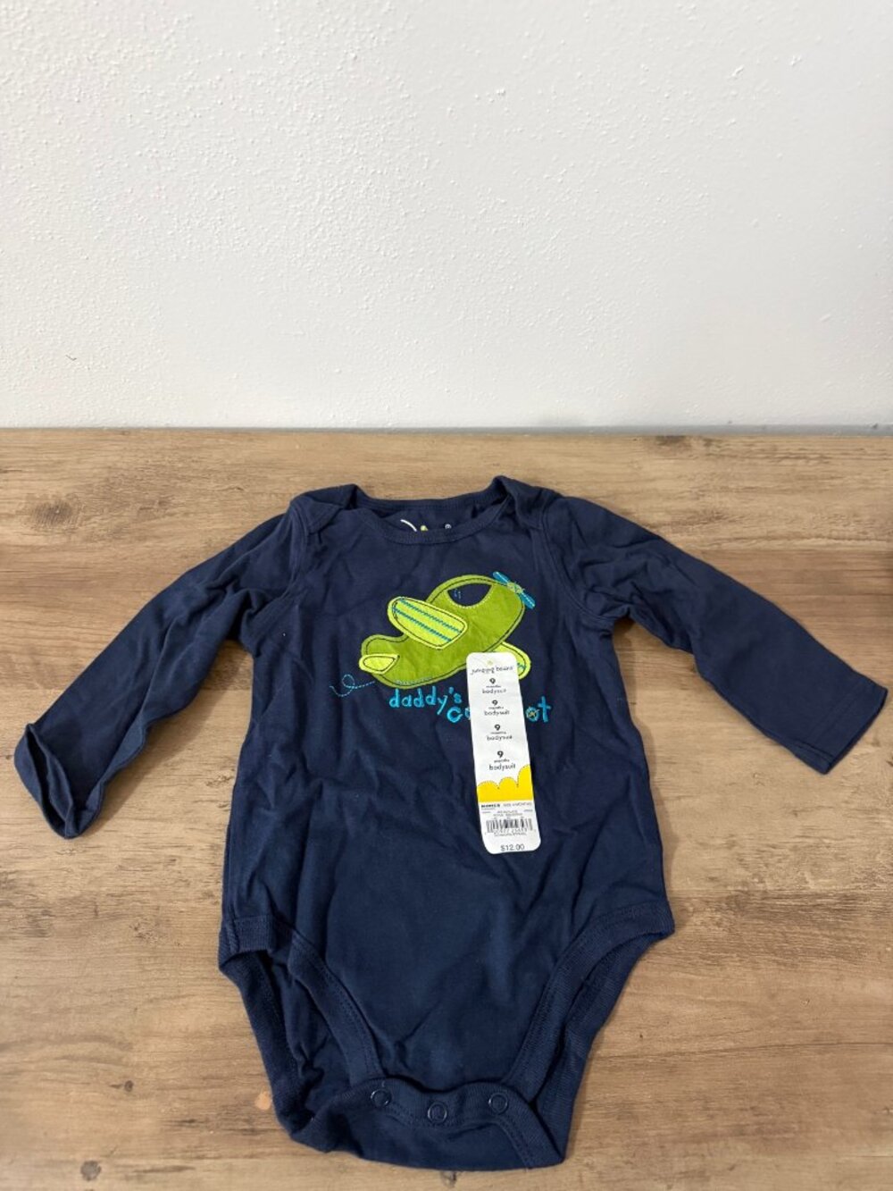 NWT Jumping Beans Daddy's Copilot Bodysuit 9 Months 💙